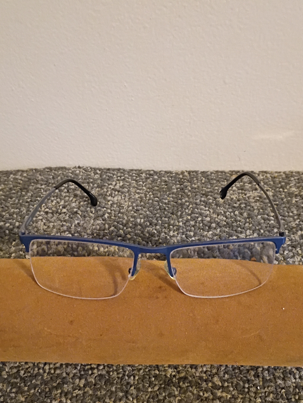 Carrera Semi-Rimless Blue Metal Men's  Glasses